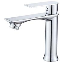 Torneira de Bancada Bica Baixa em Inox e ABS Cromada Lavatório Banheiro Mesa Super Luxo Metal