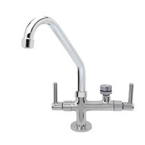 Torneira de Bancada com Adaptador para Filtro e Máquina de Lavar 1-4 de Volta em Plástico ABS Bica Torneira de Bancada com Adaptador para Filtro e Máquina de Lavar 1-4 de Volta em Plástico ABS Bica