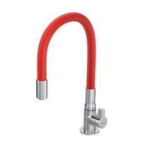 Torneira De Bancada Hydra Hydramotion Com Bica Flexível 1/2Pol Vermelho Torneira De Bancada Hydra Hydramotion Com Bica Flexível 1/2Pol Vermelho