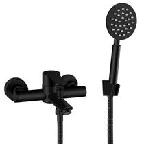 Torneira de banheira de parede Aolemi Matte Black com dispositivo portátil Torneira de banheira de parede Aolemi Matte Black com dispositivo portátil