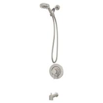 Torneira de banheira e chuveiro Moen Beric Spot Resist Nickel 82775SRN