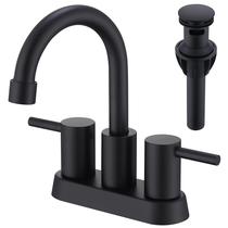 Torneira de banheiro AmirLans Matte Black 2 Hole 2 Handle 10cm Torneira de banheiro AmirLans Matte Black 2 Hole 2 Handle 10cm