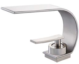 Torneira de banheiro becola Modern Low Arc Brass Brushed Nickel