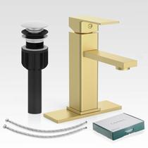 Torneira de banheiro Casavilla BF1001B em ouro escovado com acessório