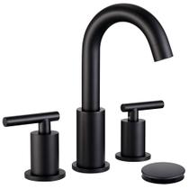 Torneira de banheiro ChildAno Black Matte 2 alças e 3 furos