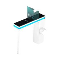 Torneira De Banheiro Com Display Digital LED, Misturador De Água Quente E Fria Em Latão Para Pia Torneira De Banheiro Com Display Digital LED, Misturador De Água Quente E Fria Em Latão Para Pia