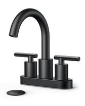 Torneira de banheiro FORIOUS 4 polegadas Centerset Black 2 Handle