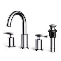 Torneira de banheiro FORIOUS Chrome de 3 furos com 20 cm de largura e dreno