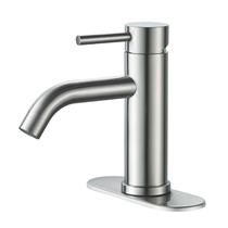 Torneira de banheiro GENBONS One Hole Modern Brushed Nickel Torneira de banheiro GENBONS One Hole Modern Brushed Nickel