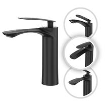 Torneira de Banheiro Lavabo Grécia Monocomando 100% Metal Premium Quente e Fria Preto GoldenX