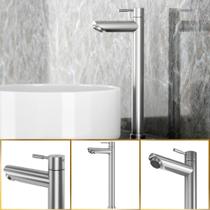 Torneira de Banheiro Lavabo Madrid Bica Alta Aço Escovado GoldenX