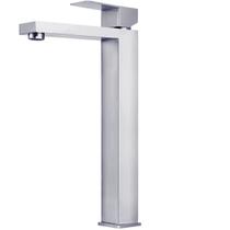 Torneira de Banheiro Lavabo Misturador Monocomando Bica Alta Aço Inox 304 Escovado