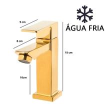 Torneira de banheiro lavabo ou pia Luxo Dourado-Sus304 Inox cor:Dourado