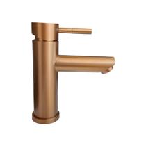 Torneira de Banheiro Monocomando Bica Baixa Redonda Rose Gold Fosca RTL 08