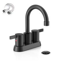 Torneira de banheiro Phiestina 2 Handle Centerset Matte Black Torneira de banheiro Phiestina 2 Handle Centerset Matte Black