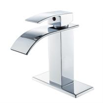 Torneira de banheiro VOTON Chrome Modern Waterfall Single Handle Torneira de banheiro VOTON Chrome Modern Waterfall Single Handle