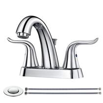 Torneira de banheiro WOWOW 2 Handle 10 cm Centerset Chrome Torneira de banheiro WOWOW 2 Handle 10 cm Centerset Chrome