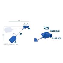 Torneira De Boia Para Caixa D'Água 1/2" - 3/4" Blukit Torneira De Boia Para Caixa D'Água 1/2" - 3/4" Blukit