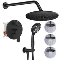 Torneira de chuveiro SR SUN RISE multifuncional de 25 cm com portátil preta