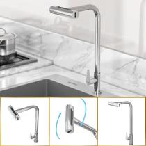 Torneira De Cozinha Bico Flexivel Tóquio Cromado Goldenx