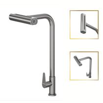 Torneira De Cozinha Bico Flexivel Tóquio Grafite metal Goldenx