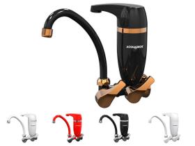 Torneira de Cozinha Com Filtro Bica Móvel de Parede Um Quarto de Volta Premium Acquabios Torneira de Cozinha Com Filtro Bica Móvel de Parede Um Quarto de Volta Premium Acquabios