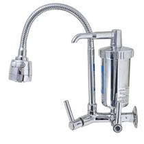 Torneira de Cozinha com Filtro Parede Metal Tubo Gourmet Flexível 02 Jatos 1/4v.