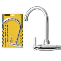 Torneira de Cozinha Cromada com Rotação 360 e Saída de Água Fria BOM2012 Torneira de Cozinha Cromada com Rotação 360 e Saída de Água Fria BOM2012