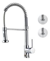 Torneira De Cozinha Cuba Bancada Gourmet Cromada Luxo Flexível Agua Fria