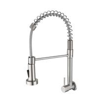 Torneira De Cozinha De Aço Inoxidável Montada Na Parede, Rotativa, Com Saída Retrátil Para Pia Fria