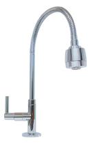 Torneira de Cozinha de Bancada com Sistema de Jato Duplo e Acabamento Cromado Brilhante