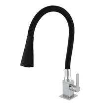 Torneira de Cozinha de Mesa com Bica Double Flex 1/4VT 3445 C55 Preto/Cromado, Metrox