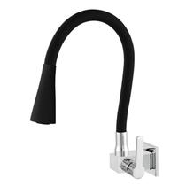 Torneira de Cozinha de Parede com Bica Double Flex 1/4VT 3455 C55 Preto/Cromado, Metrox