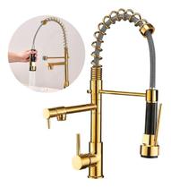 Torneira De Cozinha Dourada Pia Gourmet Monocomando Inox 304 Torneira De Cozinha Dourada Pia Gourmet Monocomando Inox 304