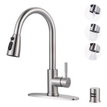 Torneira de cozinha em aço inoxidável WOWOW com níquel escovado Air Gap Torneira de cozinha em aço inoxidável WOWOW com níquel escovado Air Gap