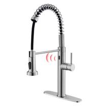 Torneira de cozinha Fapully Touchless com pulverizador suspenso de níquel
