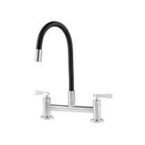 Torneira De Cozinha Flexivel Misturador Duplo Comando Itaguari Pingoo.casa - Prata Torneira De Cozinha Flexivel Misturador Duplo Comando Itaguari Pingoo.casa - Prata