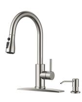 Torneira de cozinha FORIOUS Brushed Nickel com dispensador de sabão