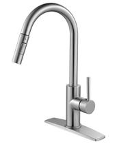 Torneira de cozinha FORIOUS de níquel escovado com pulverizador suspenso