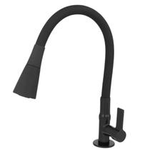 Torneira de Cozinha Gourmet Preta All Black 2 Acionamentos 1/4 de Volta Super Luxo de Bancada/Mesa abs