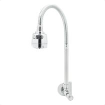 Torneira de Cozinha Gourmet Slim Bica Flexível Móvel Parede Arejador 2 Modos de Jato