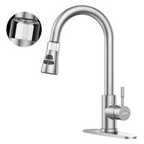 Torneira de cozinha Hurran Brushed Nickel com pulverizador suspenso Torneira de cozinha Hurran Brushed Nickel com pulverizador suspenso