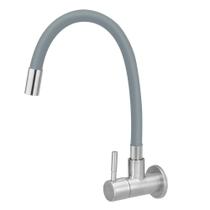 Torneira de Cozinha Inox Parede Flexível Gourmet Cinza 50 cm