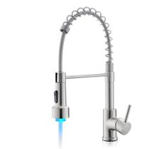 Torneira de cozinha LUFEIDRA LED Light High Arc Brushed Nickel Torneira de cozinha LUFEIDRA LED Light High Arc Brushed Nickel