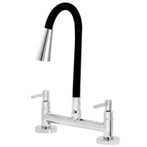 Torneira de Cozinha Misturador Gourmet Bancada Pia Flexível Metal