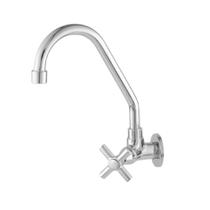 Torneira De Cozinha Para Parede Em Metal Cromada Vedante