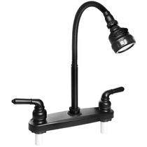 Torneira de cozinha para RV EXCELFU, 8 pol., 2 alavancas, giro 360, preta Torneira de cozinha para RV EXCELFU, 8 pol., 2 alavancas, giro 360, preta