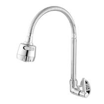 Torneira de Cozinha Parede Gourmet Flexível Metal 1/4 de Volta