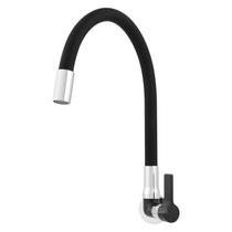 Torneira De Cozinha Parede Tubo Gourmet Luxo Black Edition