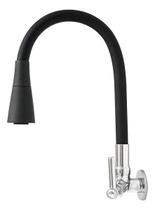 Torneira De Cozinha Preta Pia Monocomando Dupla Jato De Agua Acabamento Cromado Cor Black Torneira De Cozinha Preta Pia Monocomando Dupla Jato De Agua Acabamento Cromado Cor Black